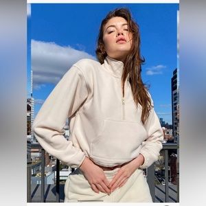 TNA POLAR 1/2 ZIP FLEECE SWEATER